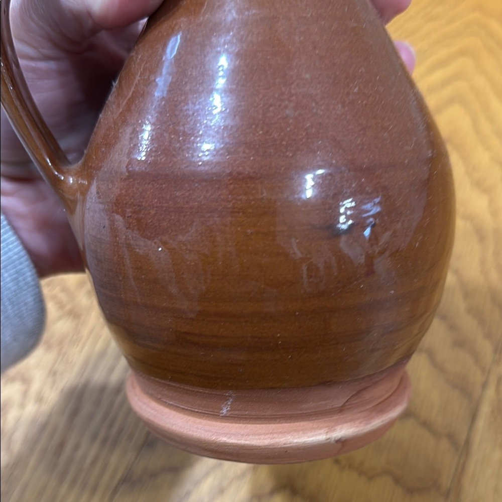 Brown Plimoth Patuxet pottery ceramic kitchen pitcher - Picture 11 of 11